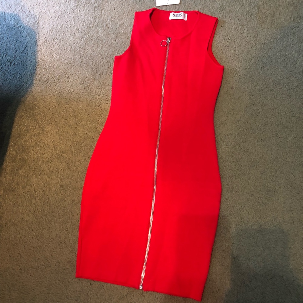 LF red bodycon dress